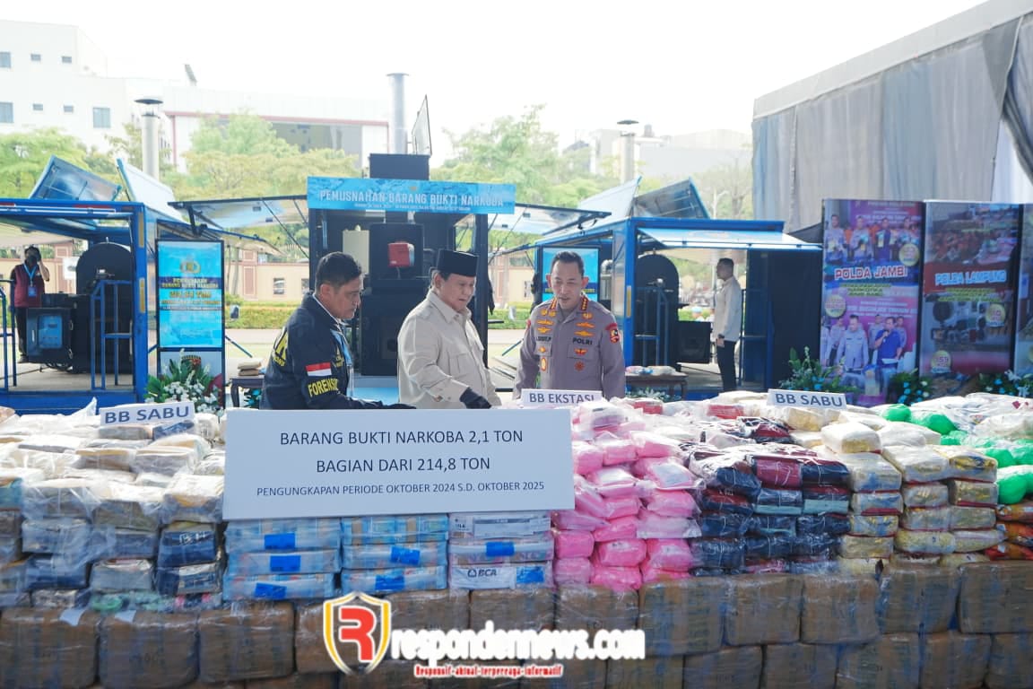 Presiden Pimpin Pemusnahan 214,84 Ton Narkoba oleh Polri, Kapolri: Tindak Lanjut Asta Cita 