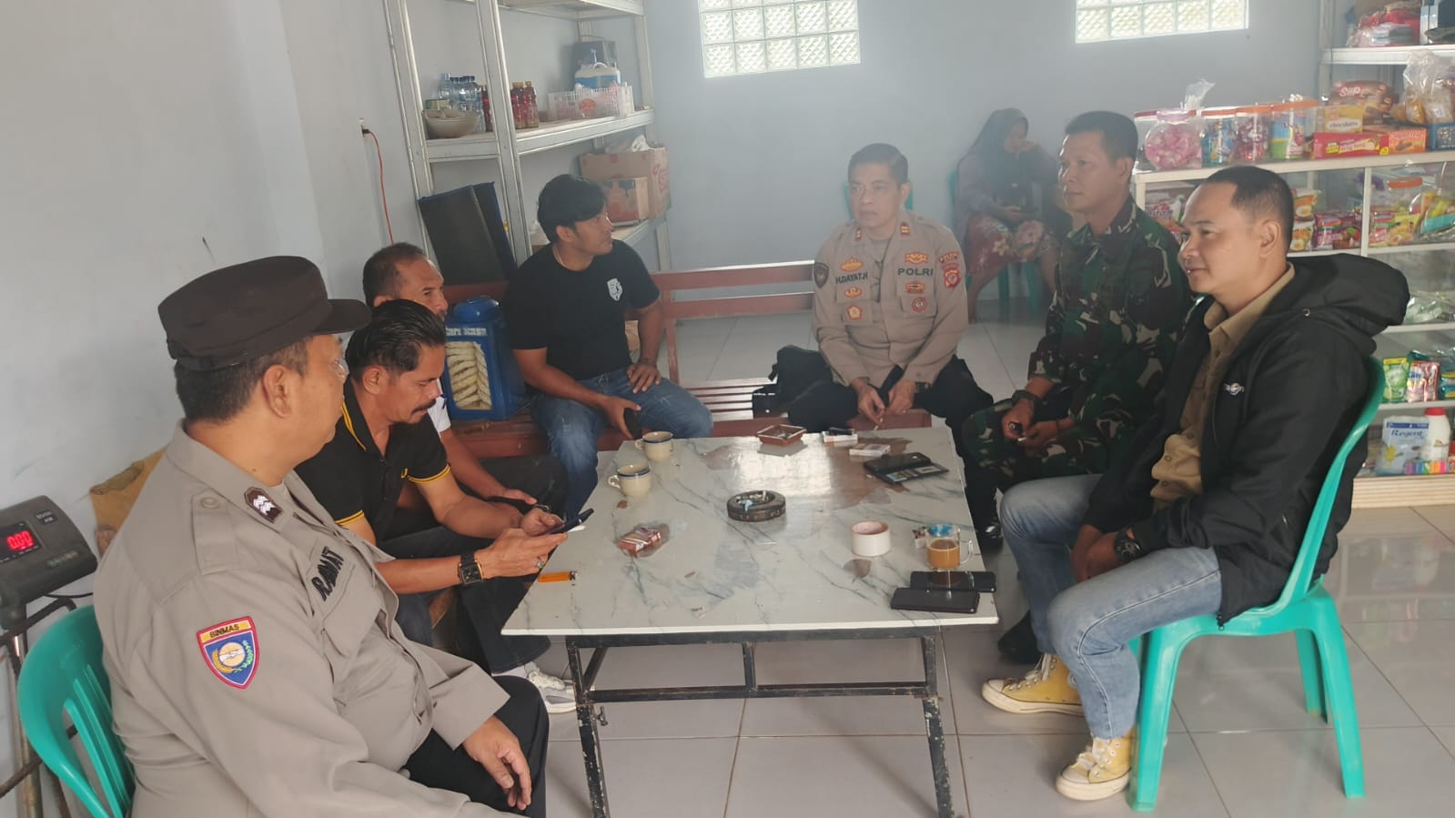 Perkuat Sinergitas, Kapolsek Sukadana Polres Ciamis Koorkom ke Pengurus BUMDes