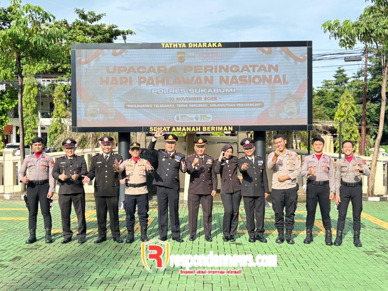 Hari Pahlawan Nasional Diperingati di Mapolres Sukabumi dengan Khidmat