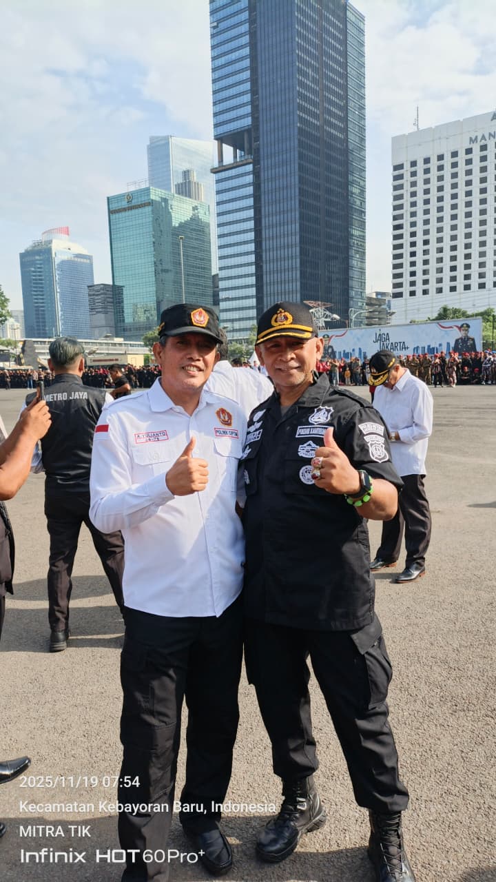 Dua Purnawirawan Kompol Aktif , Hadiri Apel siaga Ormas jajaran Pokdar di polda metro jaya dalam jaga jakarta