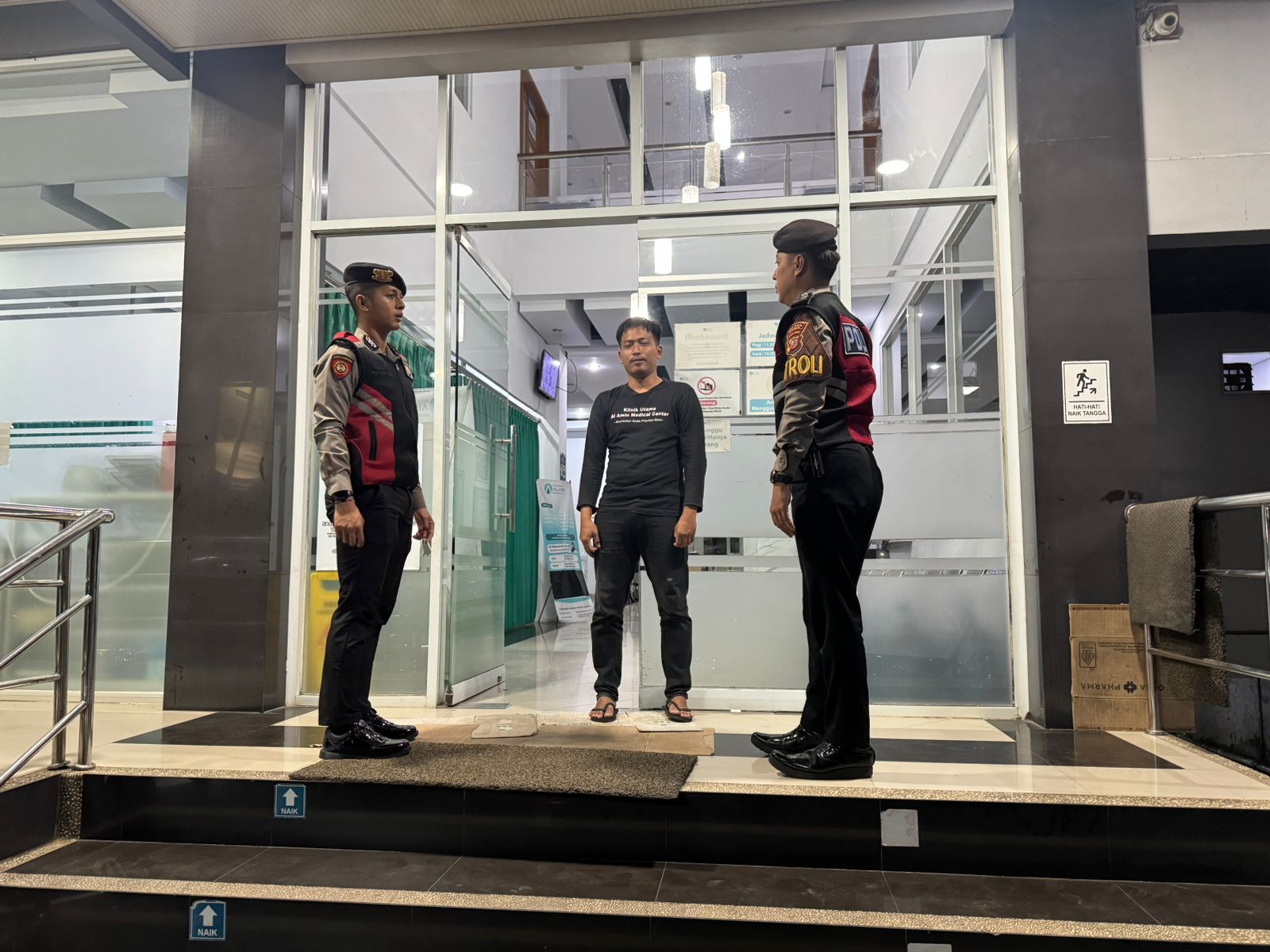 Cipkon Kamtibmas, Satuan Samapta Polres Ciamis Patroli Dialogis Sasar ke Klinik Al Amin Ciamis