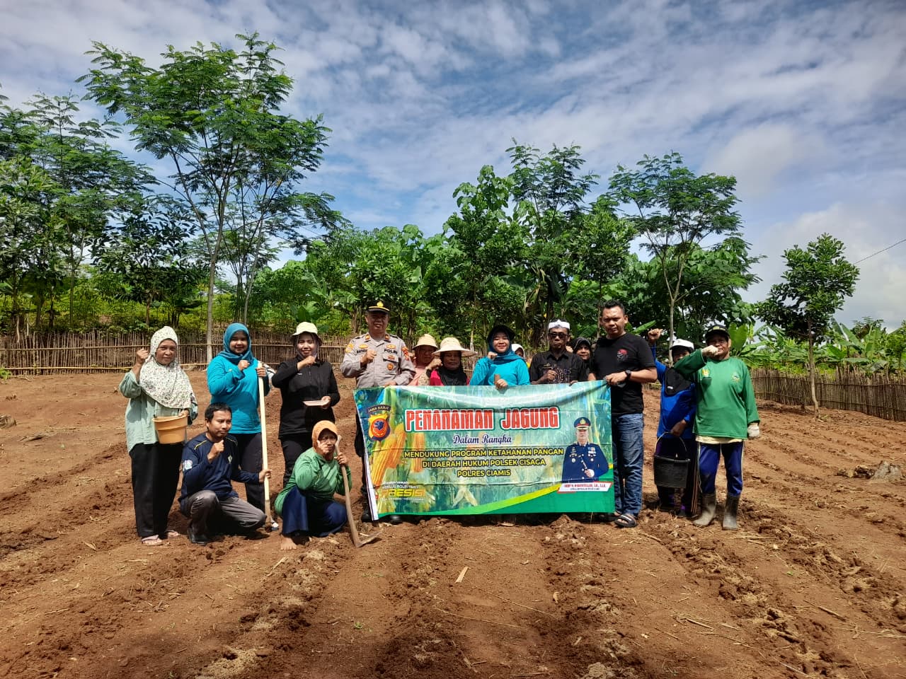 Polsek Cikoneng Kawal Ketertiban dan Dukung Peningkatan Irigasi untuk Ketahanan Pangan Daerah