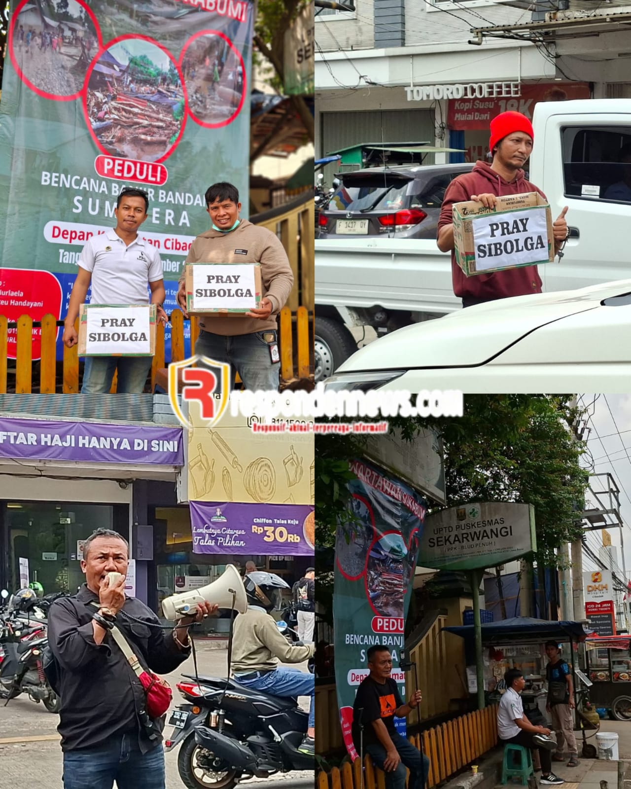 Wartawan Utara Kabupaten Sukabumi Gelar Aksi Penggalangan Bantuan Banjir Bandang Di Sumatra