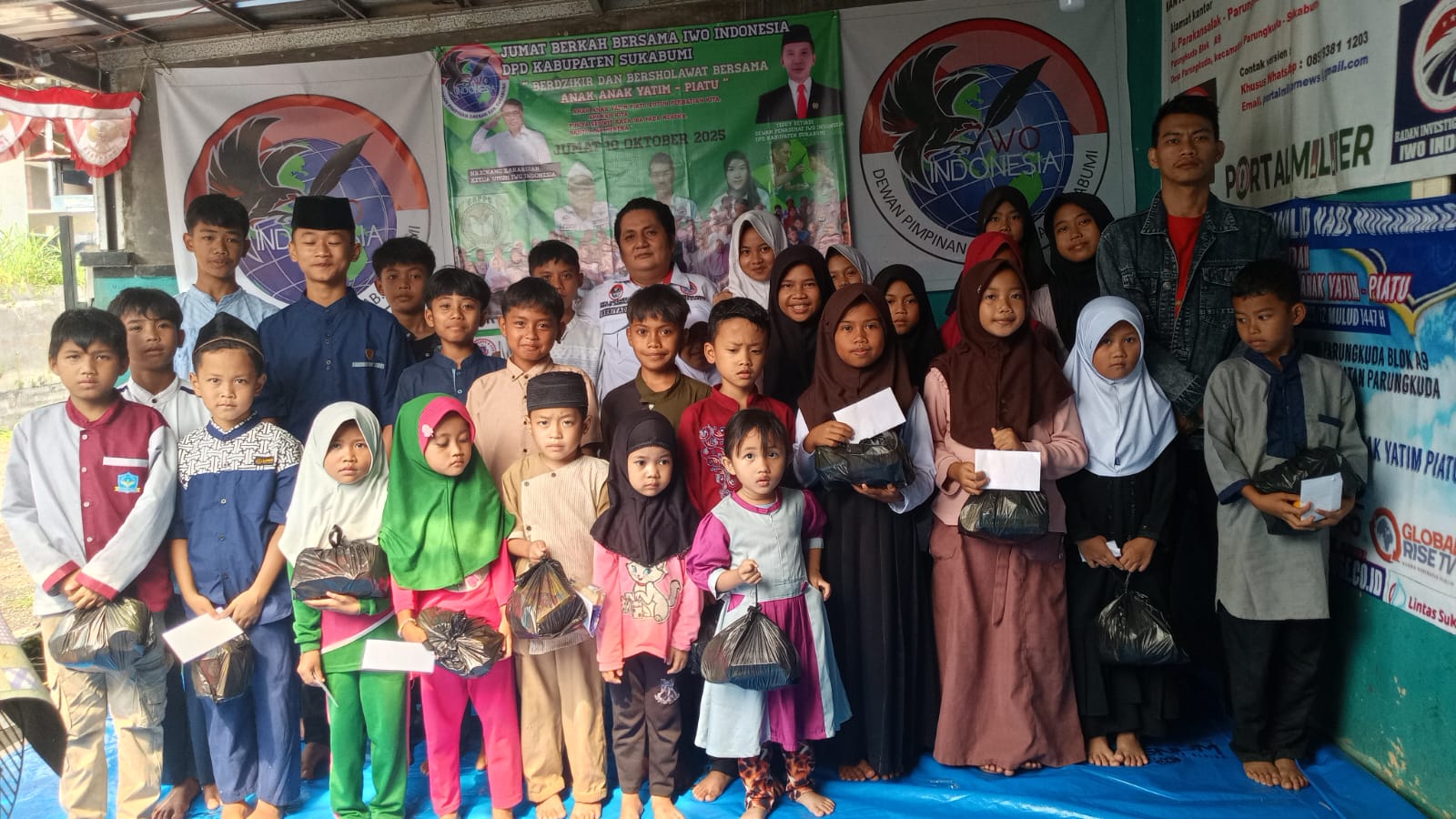 IWO-I dan Donatur Gelar Santunan Anak Yatim-Piatu di Sukabumi