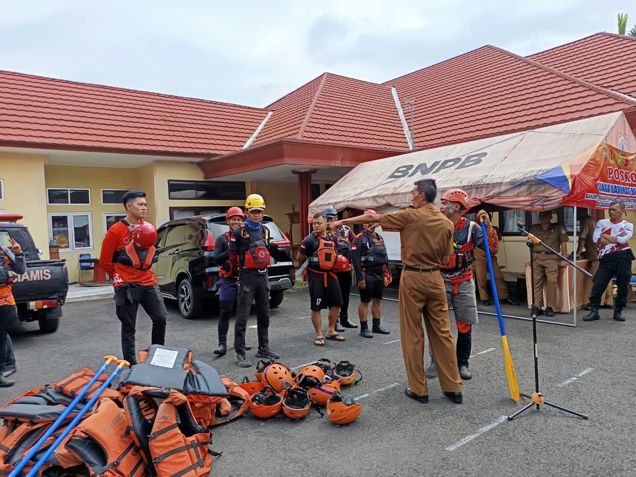 Sat Samapta Polres Ciamis Perkuat Kesiapsiagaan Bencana Lewat Latihan SAR Gabungan Bersama BPBD