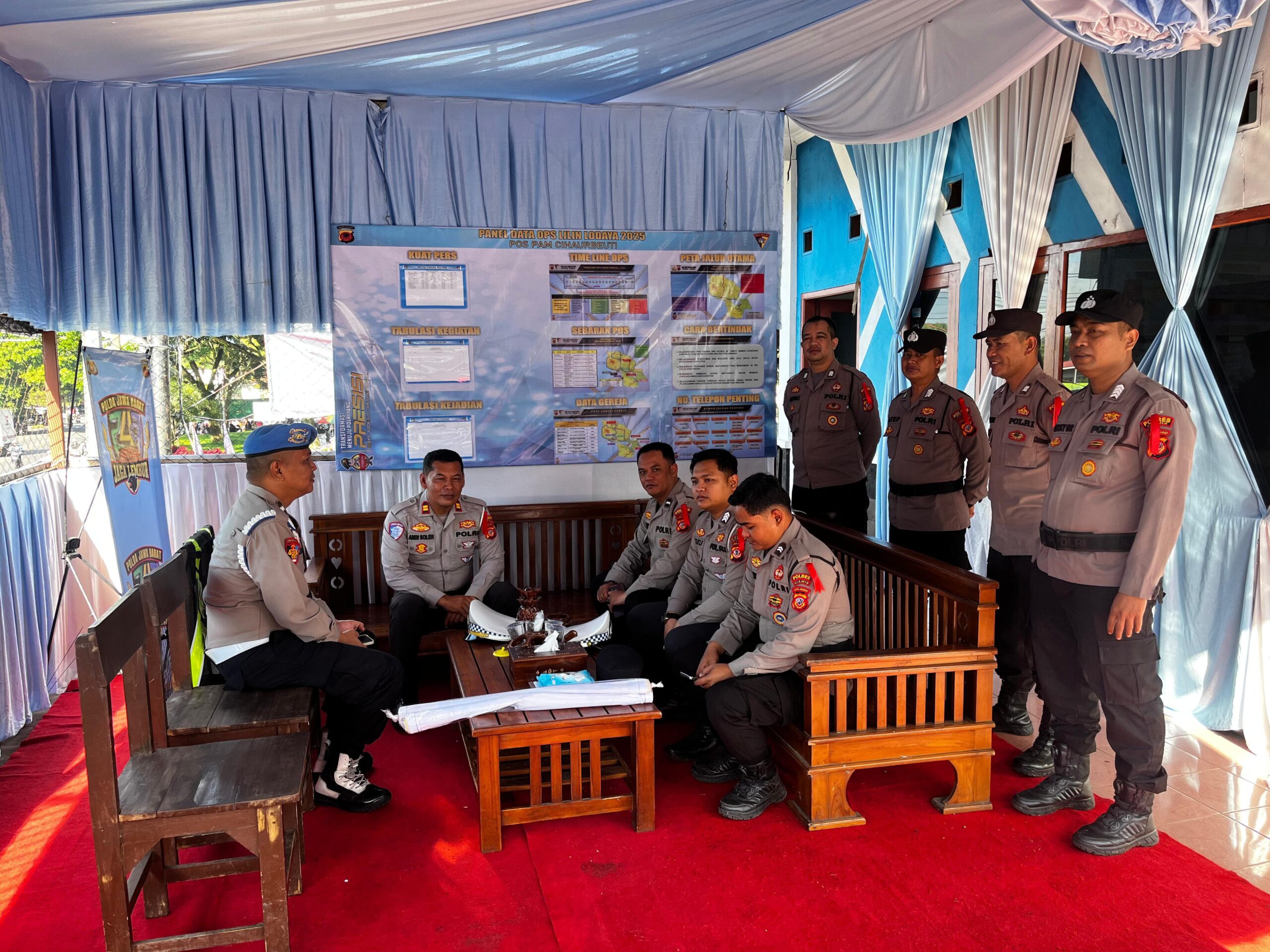 Polres Ciamis Pastikan Kesiapsiagaan Personel Posyan Cihaurbeuti, Wujudkan Pengamanan Optimal Ops Lilin Lodaya 2025