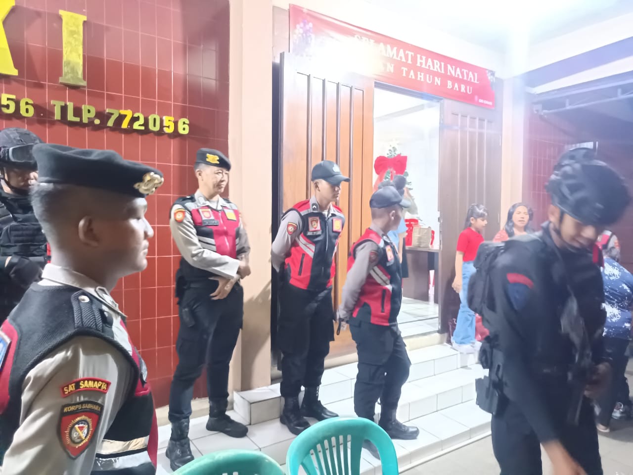 Polres Ciamis Beri Pengamanan Perayaan Hari Natal 2025 Gereja Kristen Indonesia Ciamis*