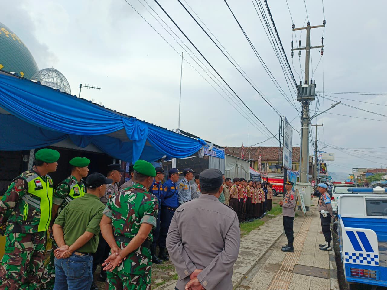 Cek Kesiapan Ops Lilin Lodaya 2025, Personel Pos Pam Banjarsari Lakukan Apel di Natal 2025