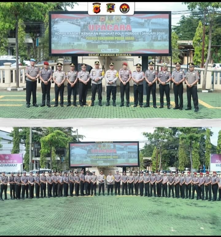 124 Personel Polres Sukabumi Naik Pangkat, Kapolres: Jaga Soliditas dan Sinergi dengan Masyarakat