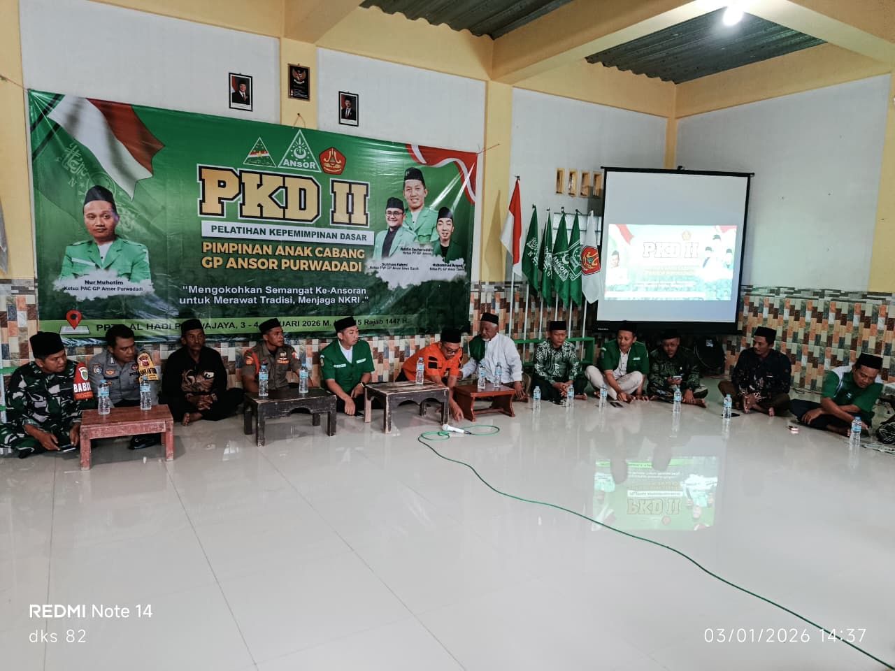 Polsek Lakbok Polres Ciamis Berikan Pembinaan ke Peserta PKD Gerakan Pemuda Ansor