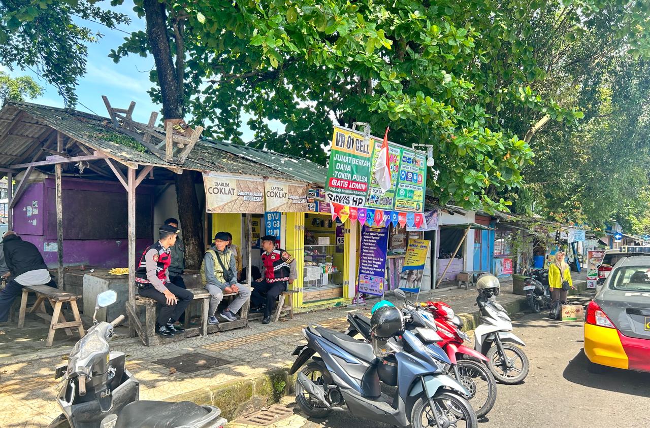 Jaga Harkamtibmas, Sat Samapta Polres Ciamis Koorkom ke Pangkalan Ojeg Pasar Subuh