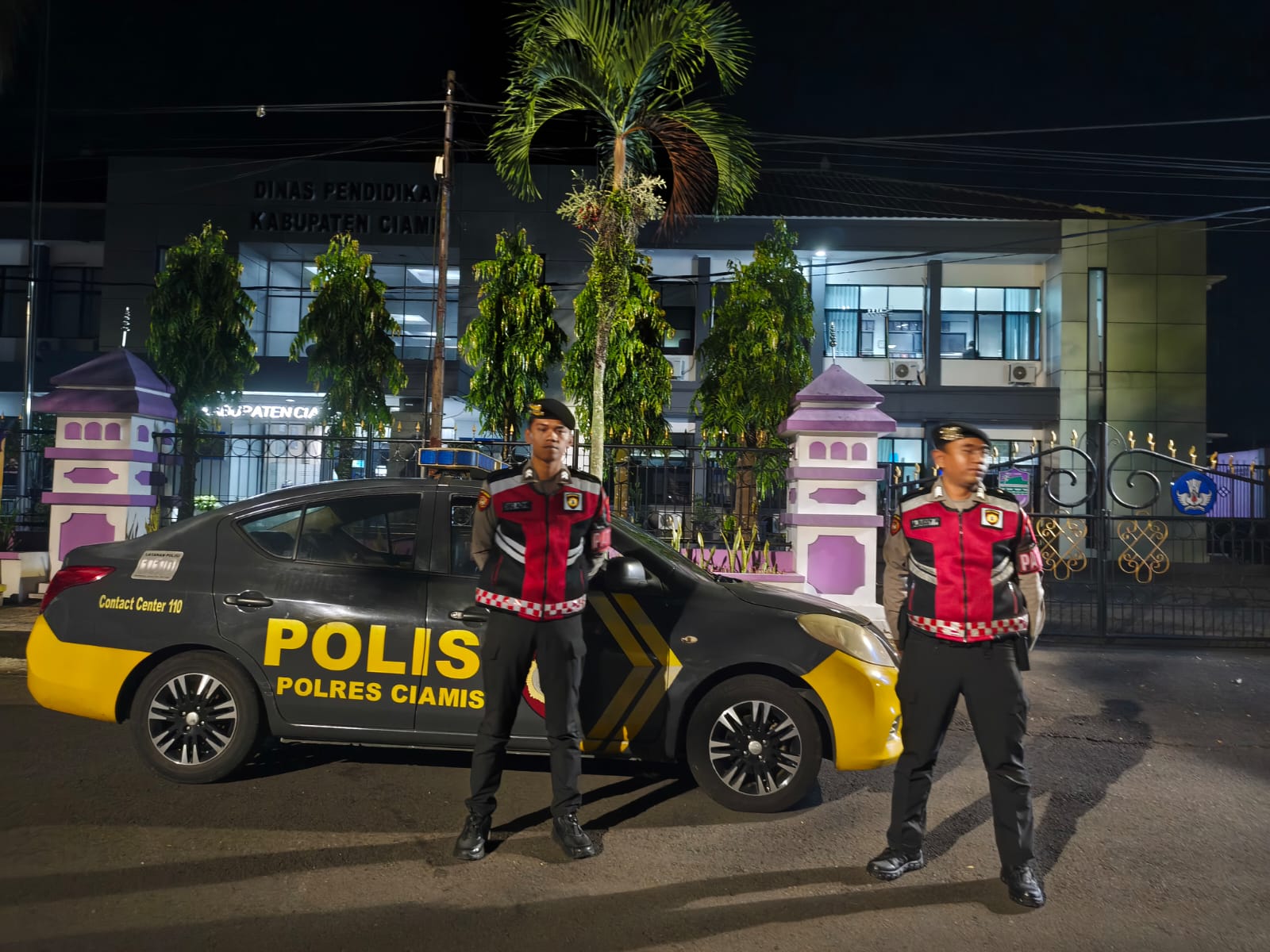 Samapta Polres Ciamis Patroli dan Stasioner di Area Komplek Perkantoran Antisipasi Balapan Liar