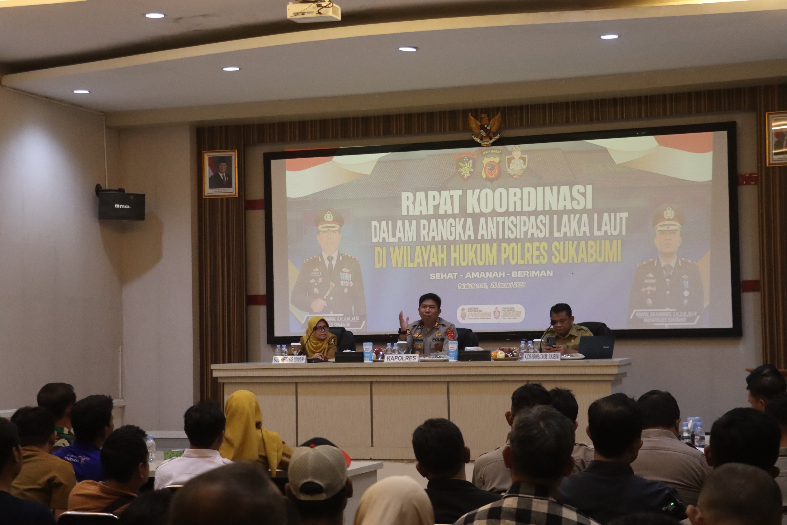 Langkah Polres Sukabumi Tekan Laka Laut, Gelar Rakor Bersama Pemda dan Pelaku Wisata