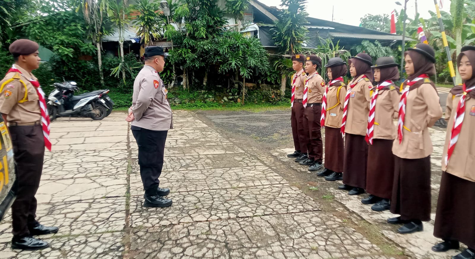Polsek Sukadana Laksanakan Pembinaan Rutin Saka Bhayangkara, Polri Cetak Generasi Muda Peduli Kamtibmas