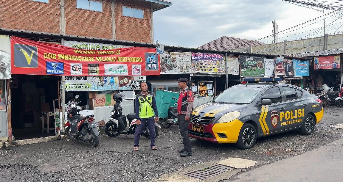 Berikan Rasa Aman, Sat Samapta Polres Ciamis Beri Himbauan Kamtibmas ke Warga