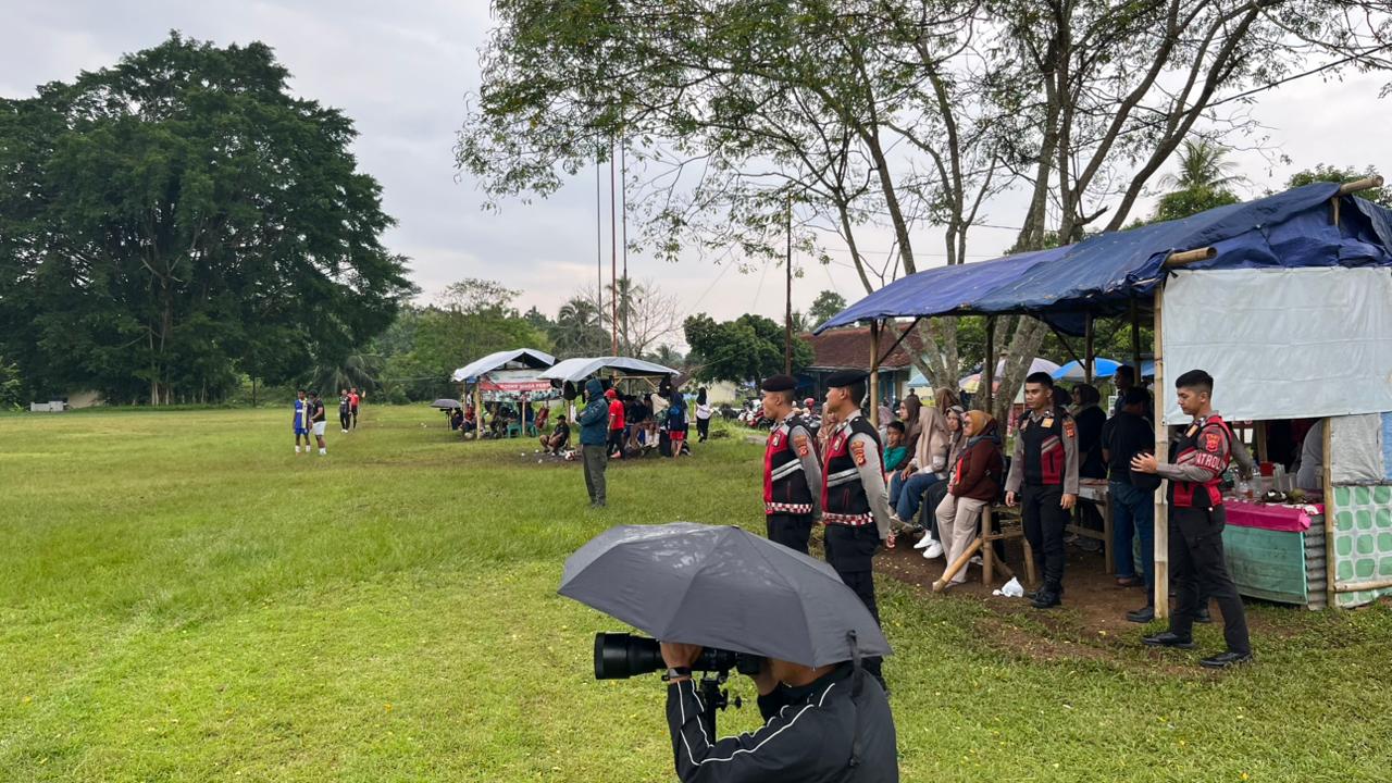 Samapta Polres Ciamis Patroli dan Pengamanan Turnamen Sepak Bola Tut Wuri Handayani Cup