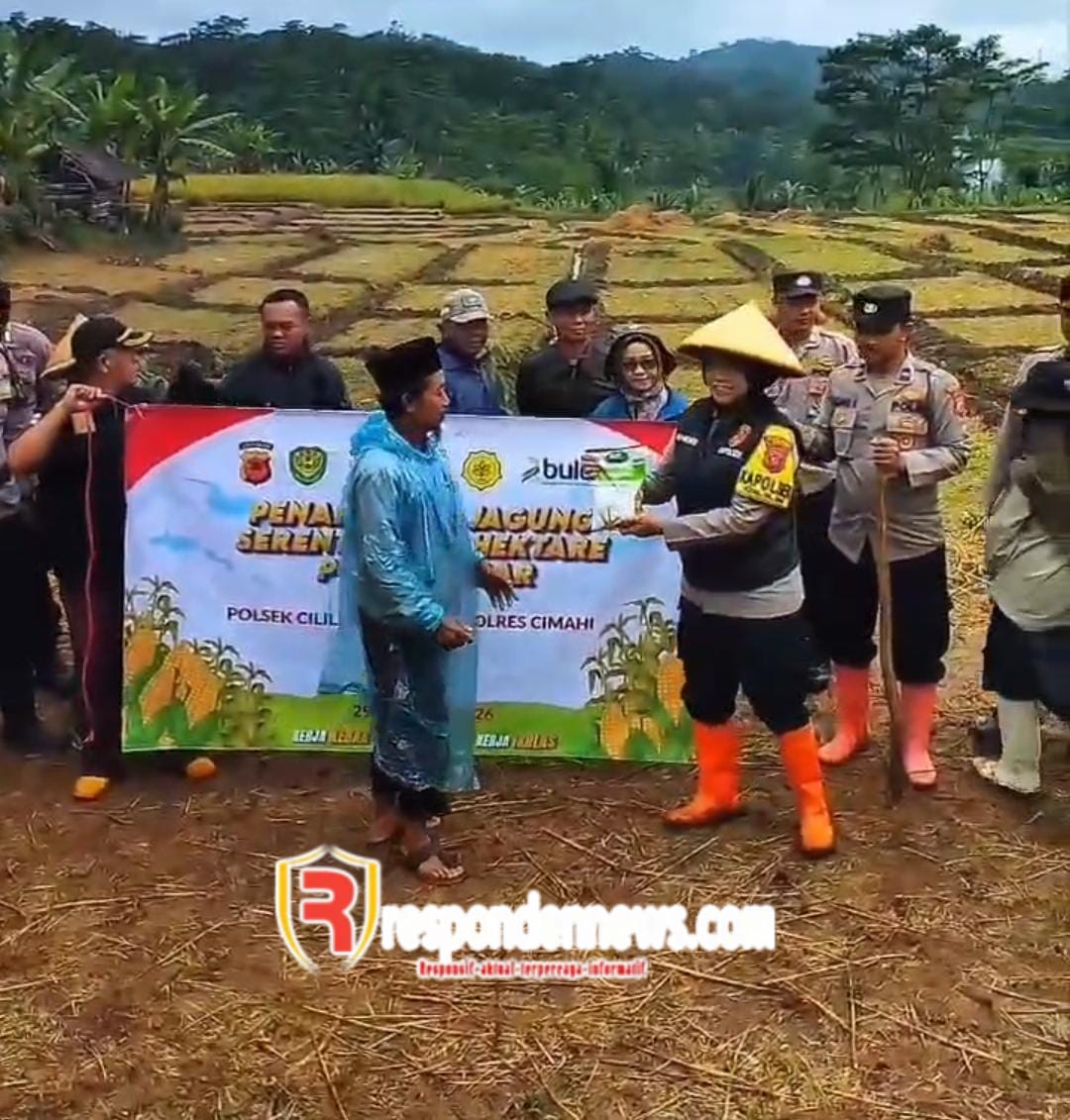 Kapolsek Cililin Pimpin Penanaman Jagung, Dukung Ketahanan Pangan di Bandung Barat