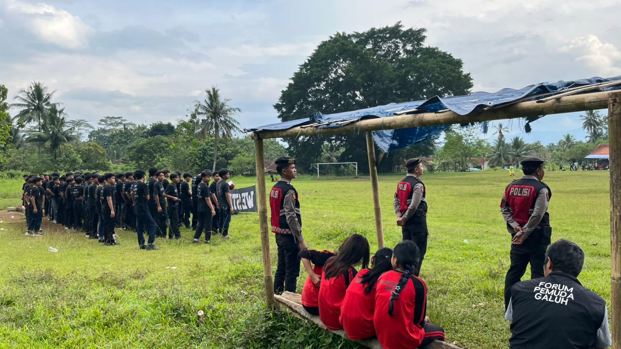 Samapta Polres Ciamis Patroli dan Pengamanan Turnamen Sepak Bola Tut Wuri Handayani Cup