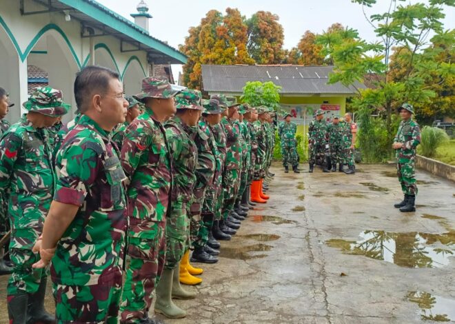Perwira Operasi Kodim 0607/Kota Sukabumi Pimpin Apel Pagi Penyiapan Pembukaan TMMD ke-127.