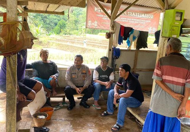 Perkuat Sinergitas, Polsek Sukadana Polres Ciamis Koorkom Mitigasi Bencana ke Masyarakat Bunter