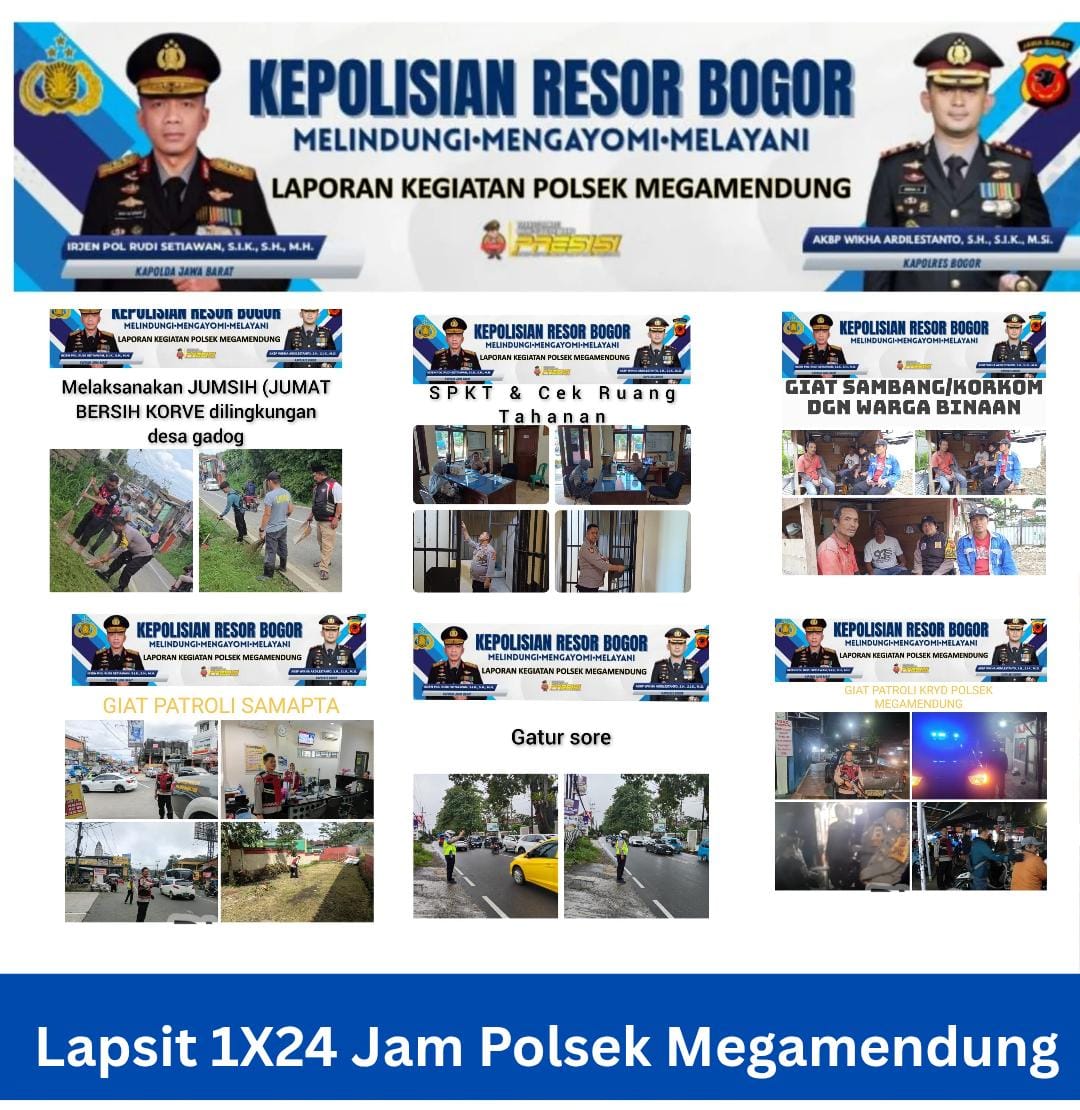Polsek Megamendung Lapor Situasi Kamtibmas 1×24 Jam, Kondisi Aman dan Kondusif