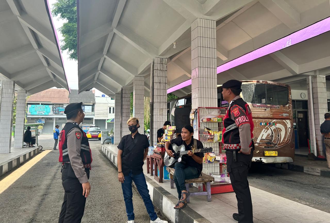 Cipkon Aksi Premanisme di Ruang Publik, Polres Ciamis Patroli ke Area Terminal Ciamis