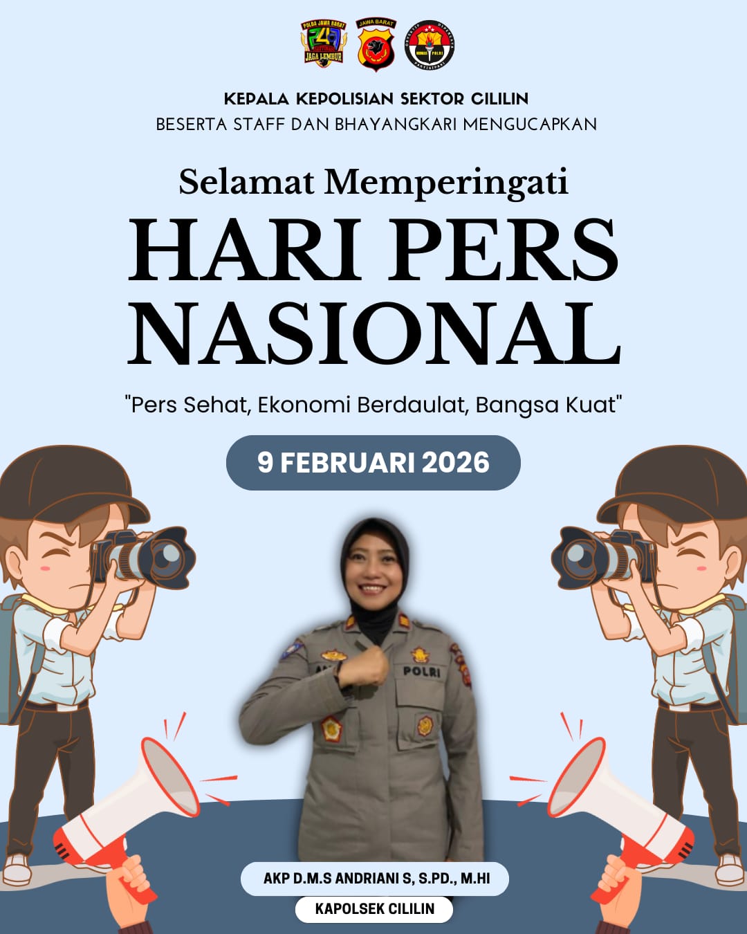 Kapolsek Cililin Ucapkan Selamat Hari Pers Nasional