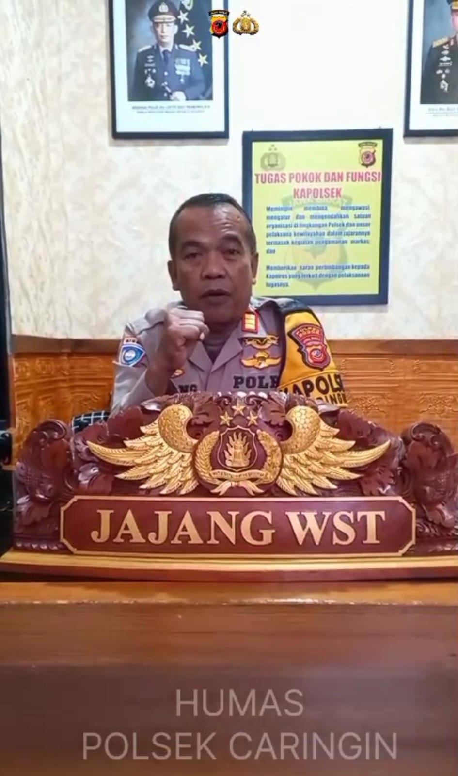 Kapolsek Caringin Ucapkan Selamat Hari Pers Nasional