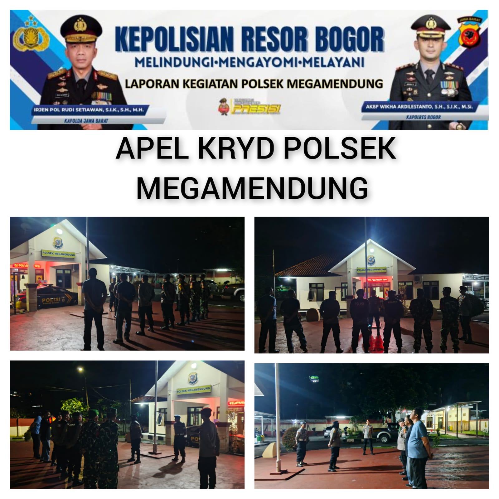 Polsek Megamendung Gelar Apel KRYD, Situasi Aman dan Kondusif