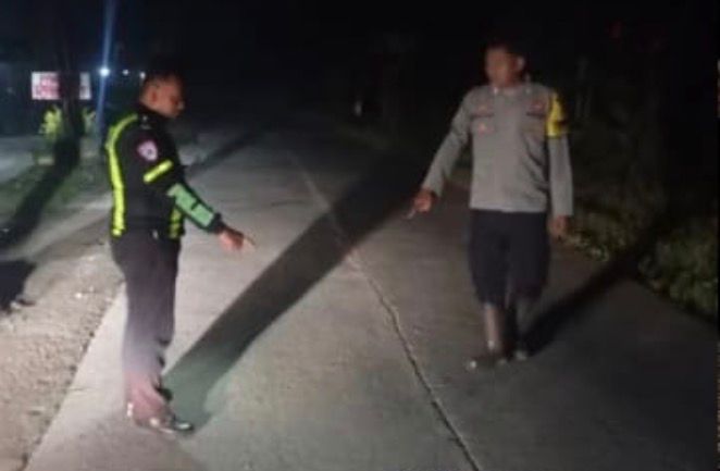 Tabrakan Motor dan Pickup di Batujaya Karawang, Polisi Lakukan Olah TKP