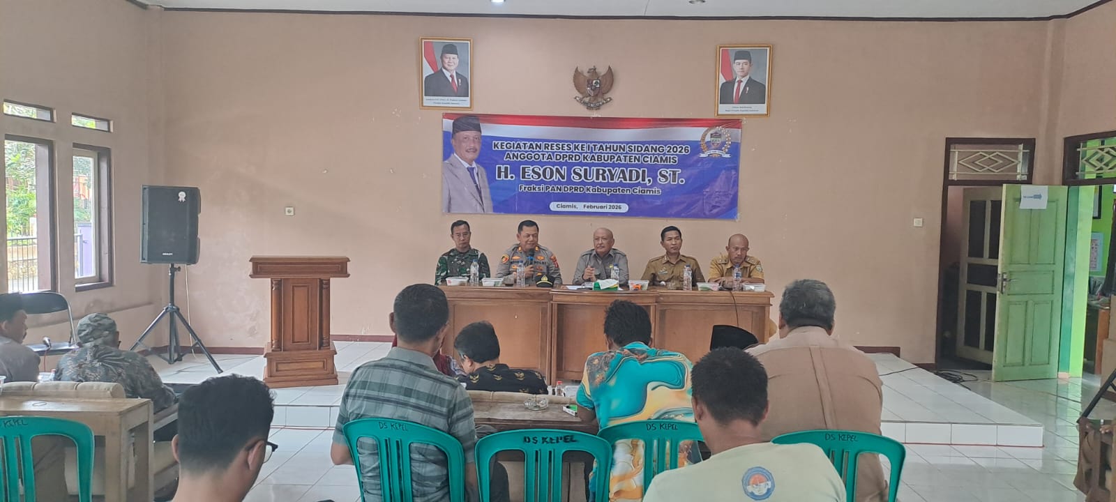 Polsek Cisaga Kawal Reses Anggota DPRD Ciamis, Pastikan Aspirasi Warga Terserap Aman dan Kondusif