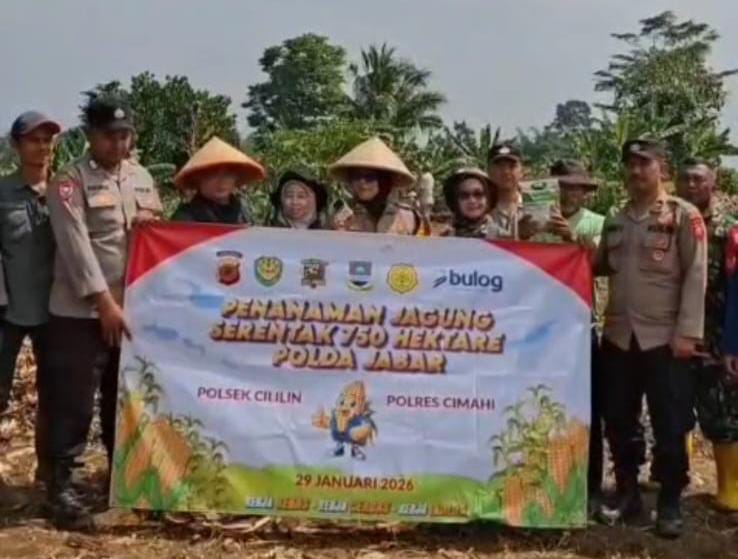 Kapolsek Cililin Dukung Program Swasembada Pangan dengan Penanaman Jagung