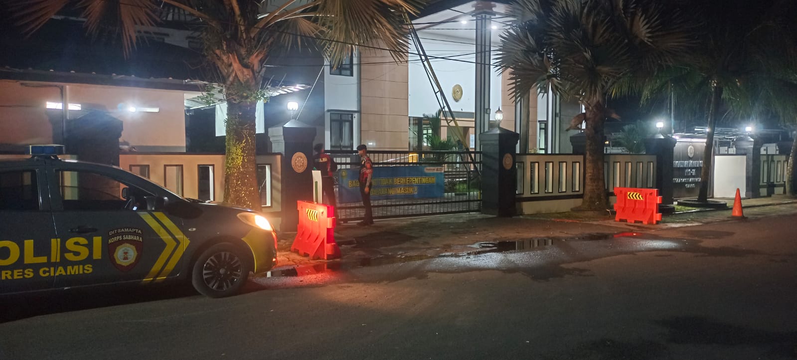 Cipkon di Bahaya Kriminalitas, Sat Samapta Polres Ciamis Patroli Dialogis ke Pengadilan Agama