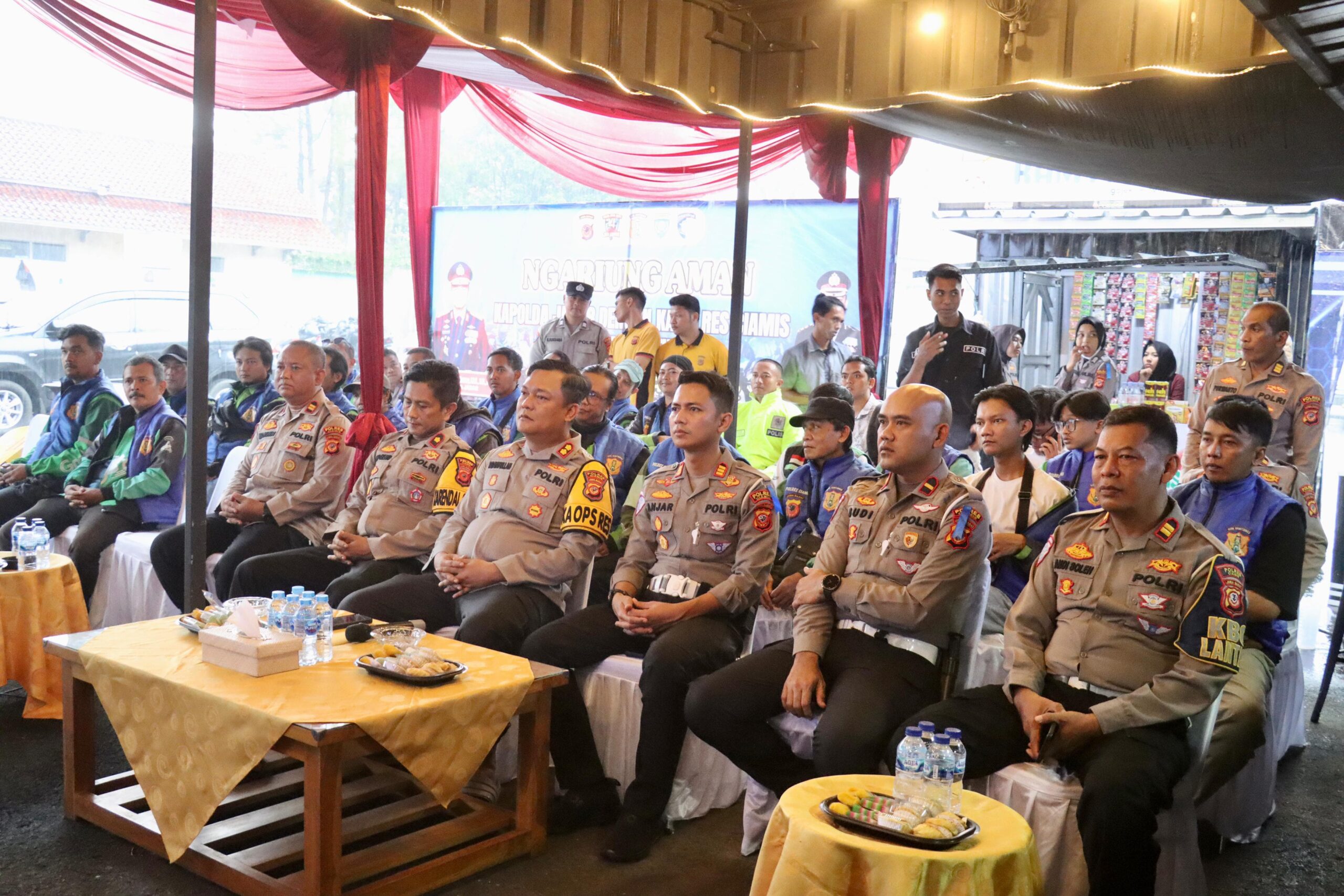 Ngariung Aman Bersama Ojol, Kapolres Ciamis Perkuat Sinergi Jaga Kamtibmas