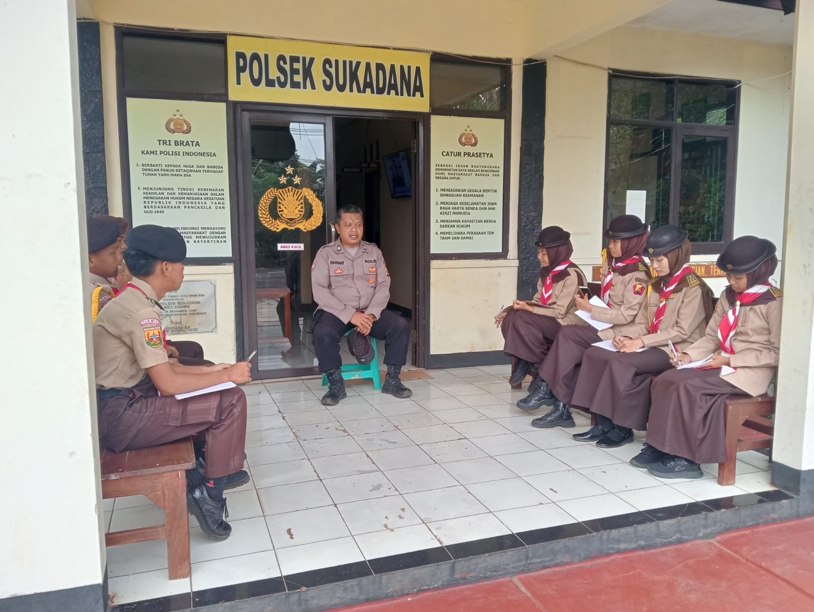 Polsek Sukadana Intensifkan Pembinaan Saka Bhayangkara, Wujud Komitmen Polri Cetak Generasi Sadar Kamtibmas