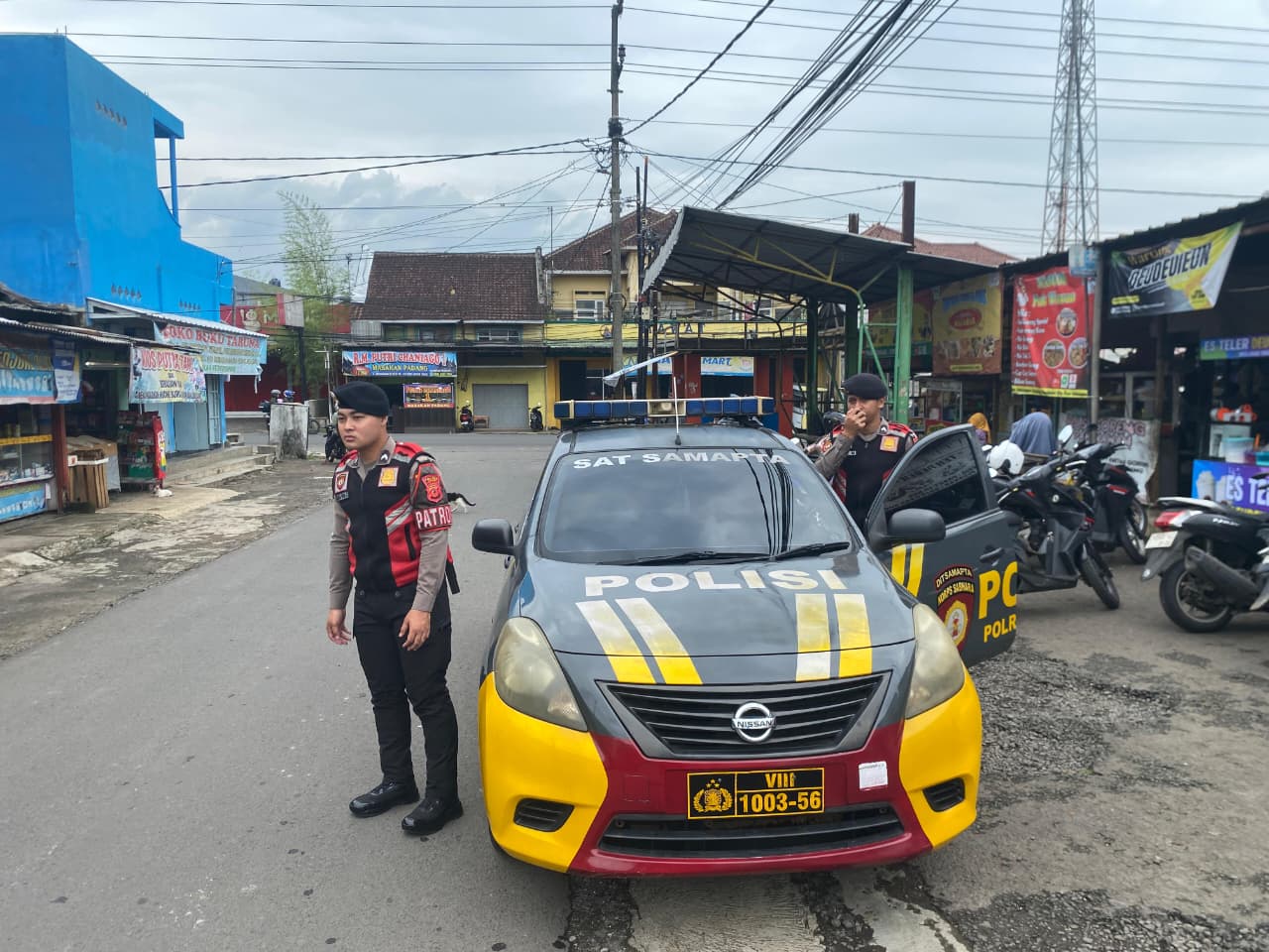 Sat Samapta Polres Ciamis Intensifkan Patroli dan Himbauan Kamtibmas di Pasar Imbanagara