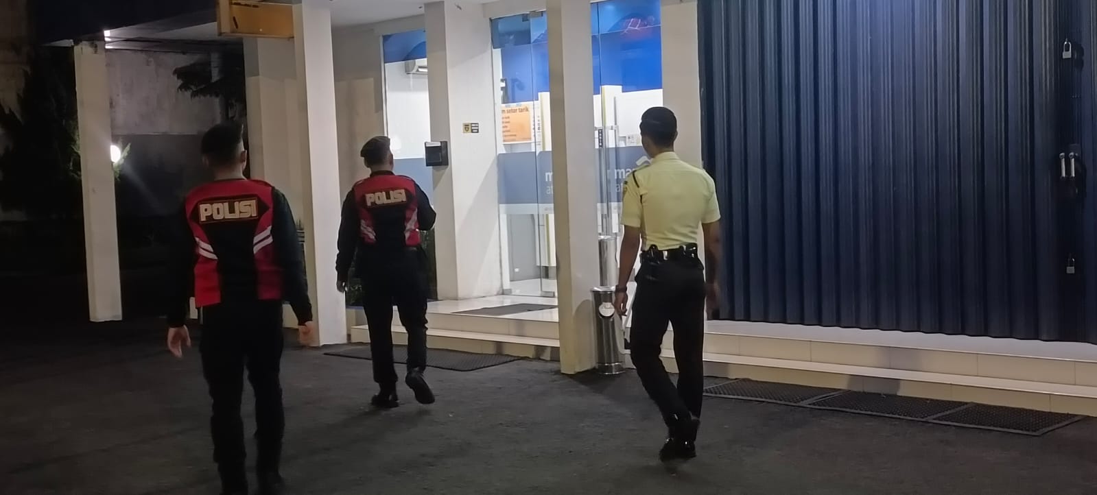 Sat Samapta Polres Ciamis Patroli Kamtibmas ke Obvit, Kali Ini Datangi Bank Mandiri Saat Malam