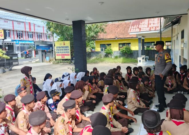 Polsek Banjarsari Polres Ciamis Latgab ke Anggota Saka Bhayangkara di Makopolsek Banjarsari