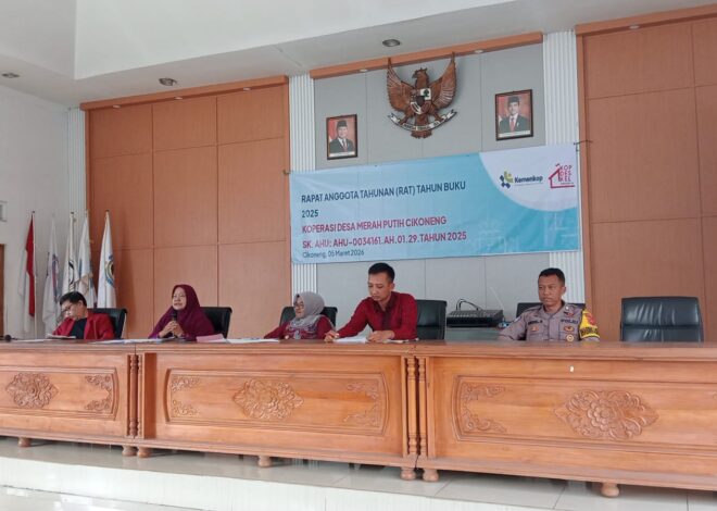 Polsek Cikoneng Hadiri Rapat Anggota Tahunan Koperasi Desa Merah Putih, Perkuat Peran Kepolisian dalam Pembinaan Kamtibmas