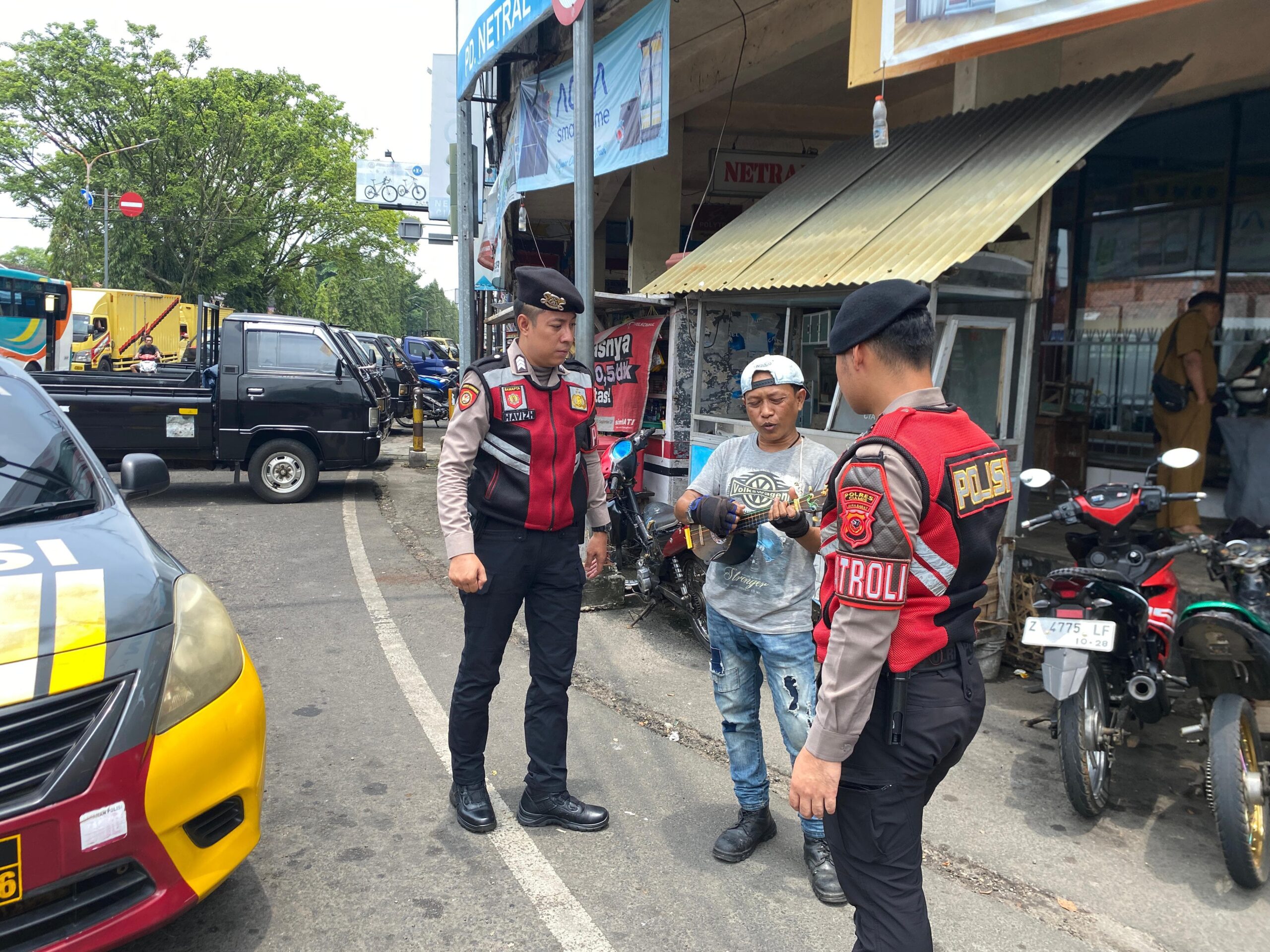 Ops Pekat, Sat Samapta Polres Ciamis Turun ke Area Simpag Pasar Ciamis Antisipasi Oknum Meresahkan