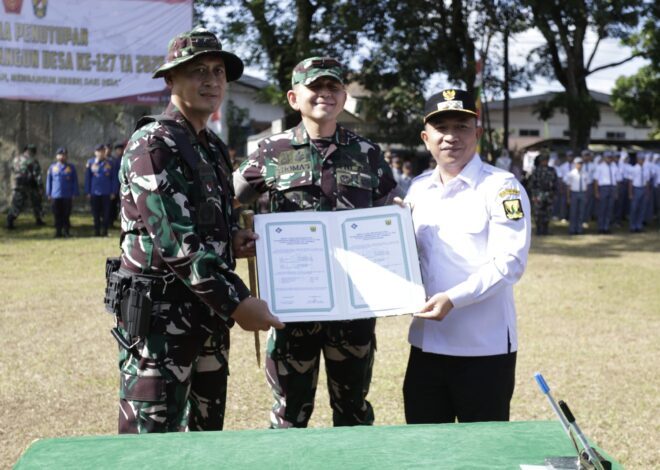Resmi Ditutup Danrem 061/SK, TMMD Ke-127 Hadirkan Infrastruktur Baru untuk Warga parakanlima