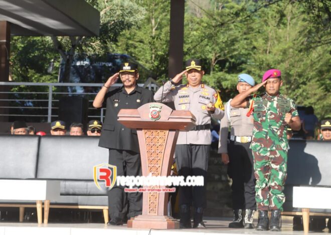 Kapolres Sukabumi Pimpin Apel Gelar Pasukan Operasi Ketupat Lodaya 2026, Pastikan Kesiapan Pengamanan Idul Fitri