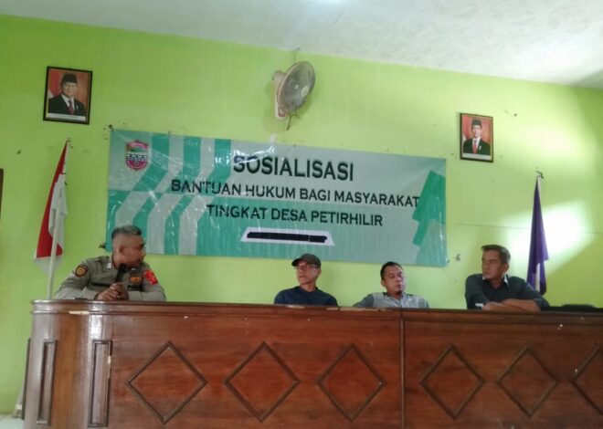 Polsek Ciamis Polres Ciamis Ikuti Sosialisasi Bantuan Hukum Masyarakat Desa Petirhilir