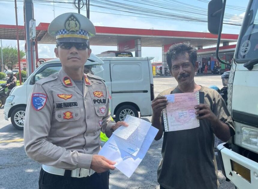 Satlantas Polres Ciamis Tindak Kendaraan Sumbu 3, Wujudkan Kamseltibcar Lantas dan Keselamatan Pengguna Jalan