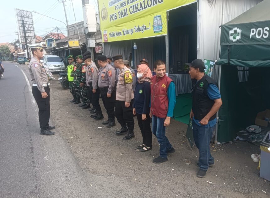 Pengamanan Kelancaran Arus Mudik Pospam Cikalong Kondusif