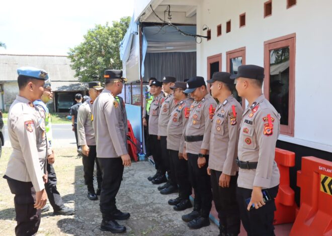 Kapolres Ciamis Lakukan Supervisi Pos Pam Cihaurbeuti, Pastikan Kesiapan Personel dan Pengamanan Ops Ketupat Lodaya 2026