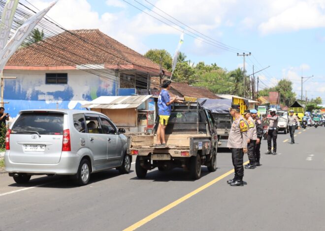 Kapolres Ciamis Lakukan Supervisi dan Pengaturan Lalu Lintas di Pos Pam Sindangkasih, Wujudkan Mudik Aman dan Nyaman