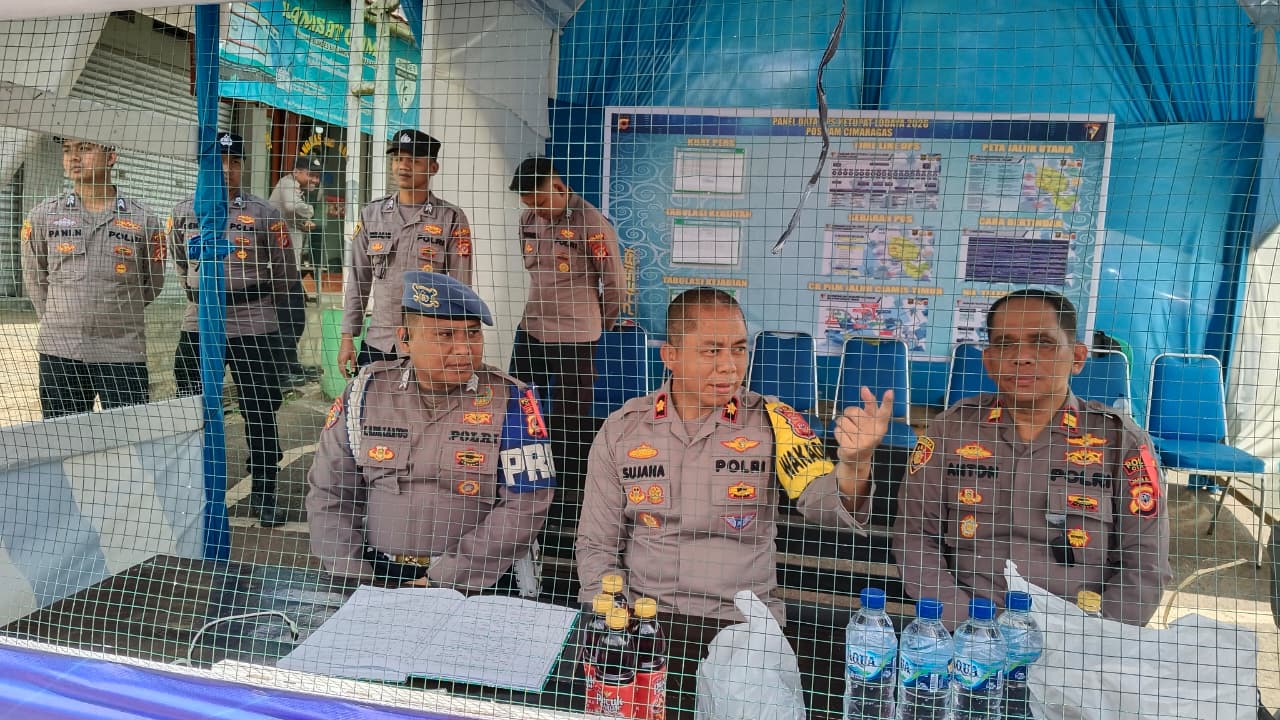 Wakapolres Ciamis Tinjau Pos Pengamanan Cimaragas, Pastikan Kesiapsiagaan Personel dan Kelancaran Arus Lalu Lintas