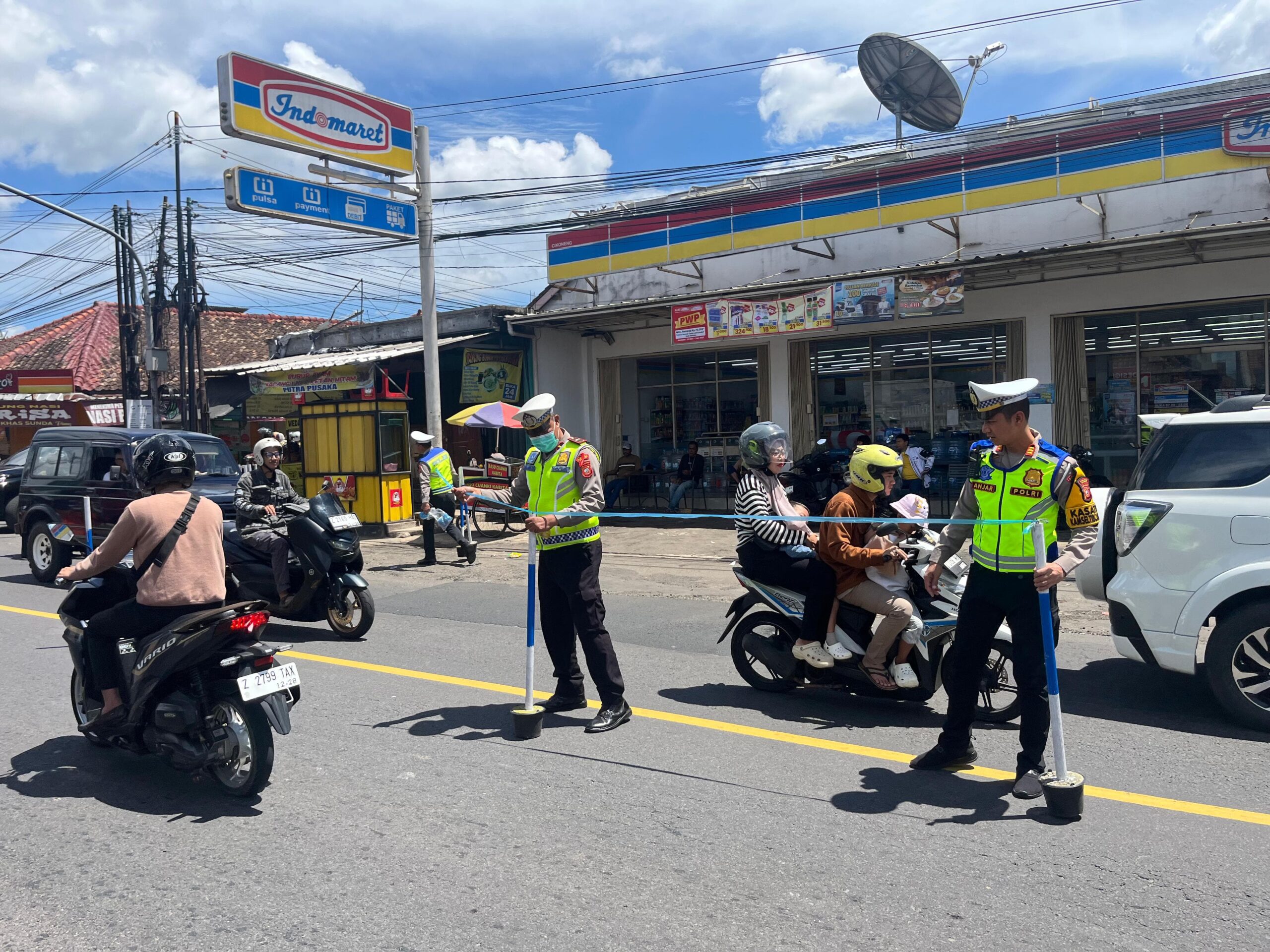 Satlantas Polres Ciamis Terapkan Rekayasa Lalu Lintas di Simpang Tiga Kujang, Antisipasi Kepadatan H+1 Lebaran
