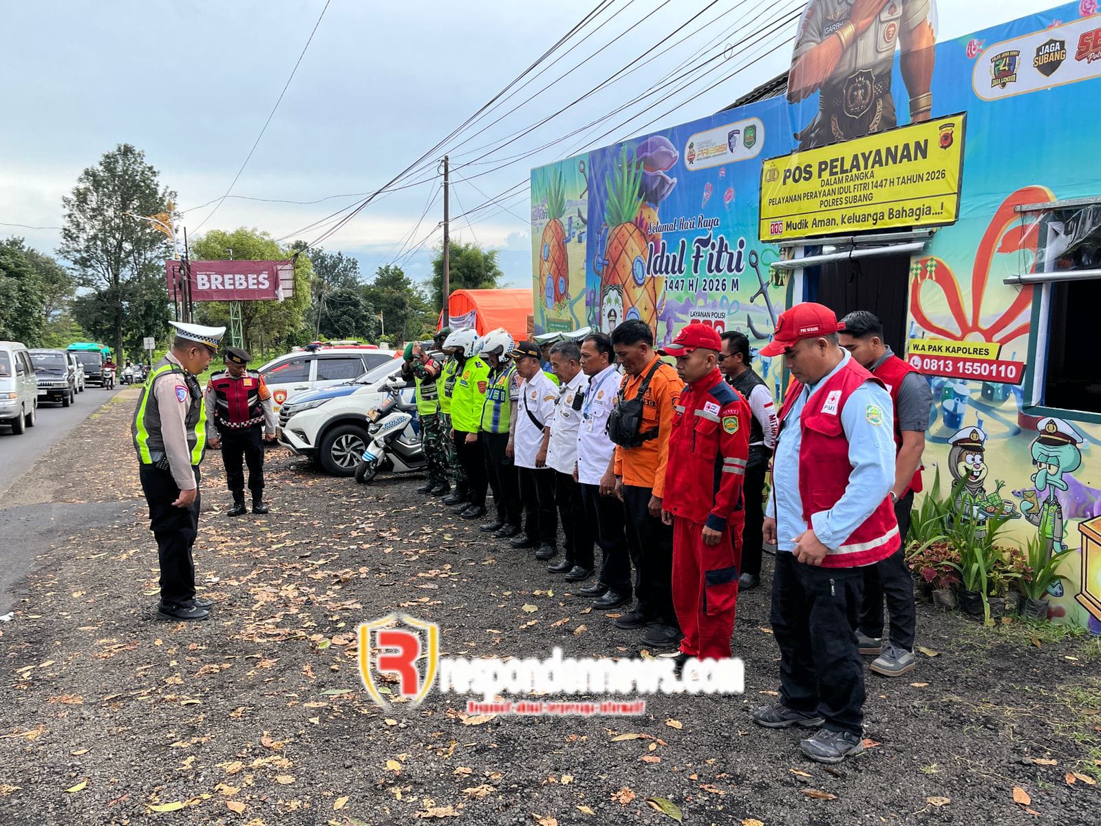 SATKOM POKDARKAMTIBMAS FAMILY sekaligus pokdarkamtibmas resor subang Pemantauan H+4 HARI RAYA IDUL FITRI ,dipimpin langsung IPTU SAHRONI